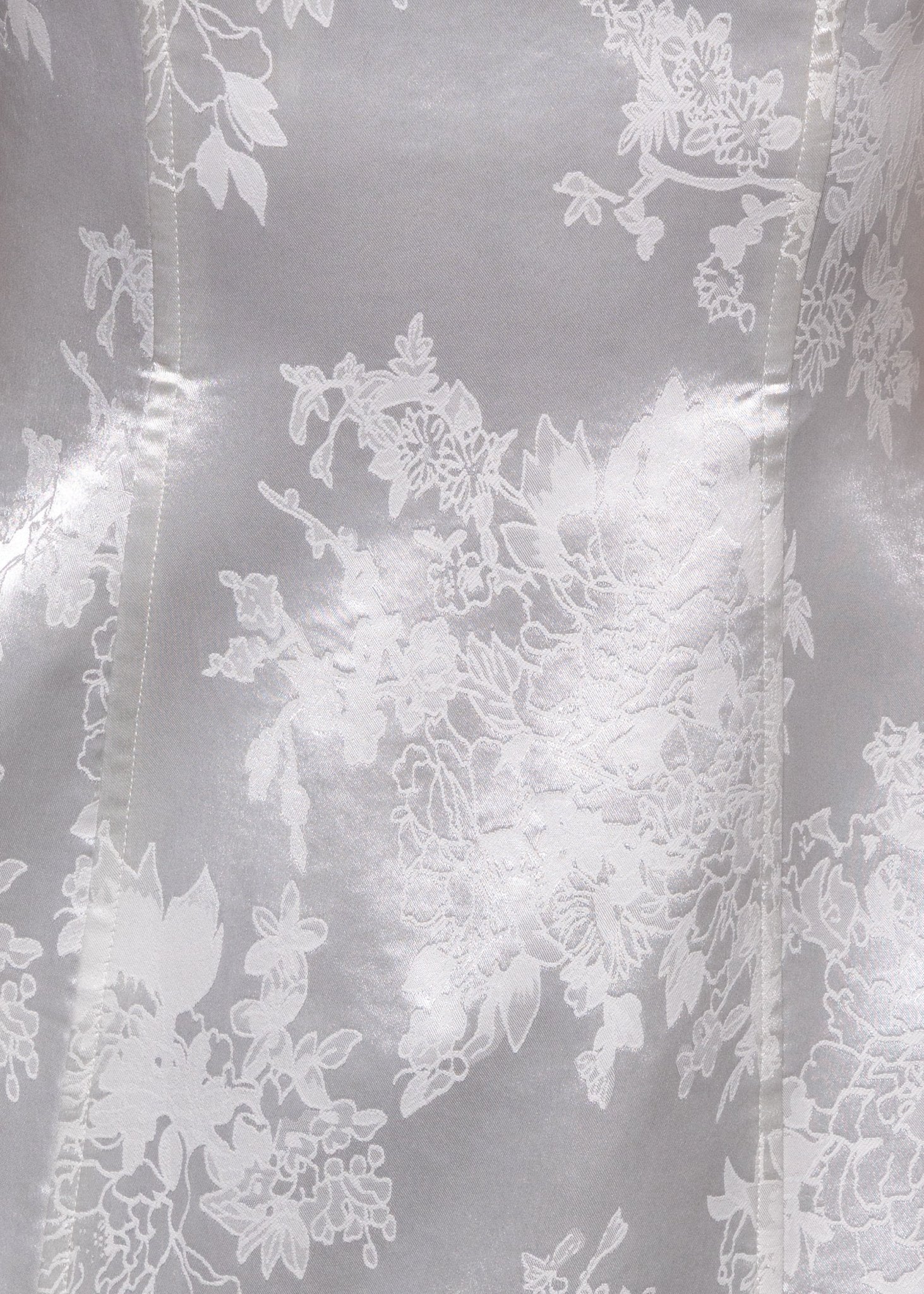 Delicate Love Strapless Bow Mini Dress - White Jacquard - Image 3