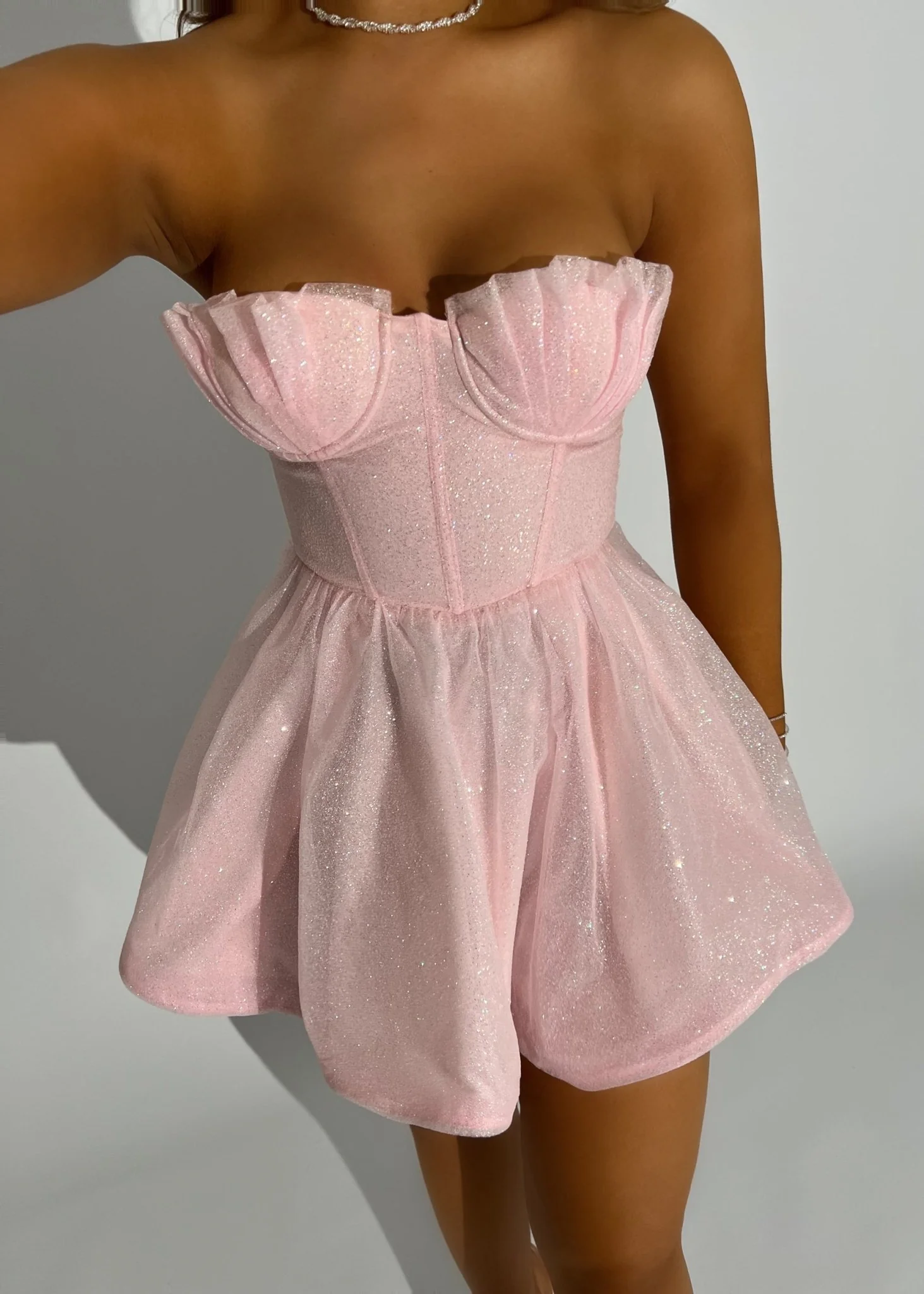 Enchanted Fantasy Sparkle Mini Dress - Pink - Image 8