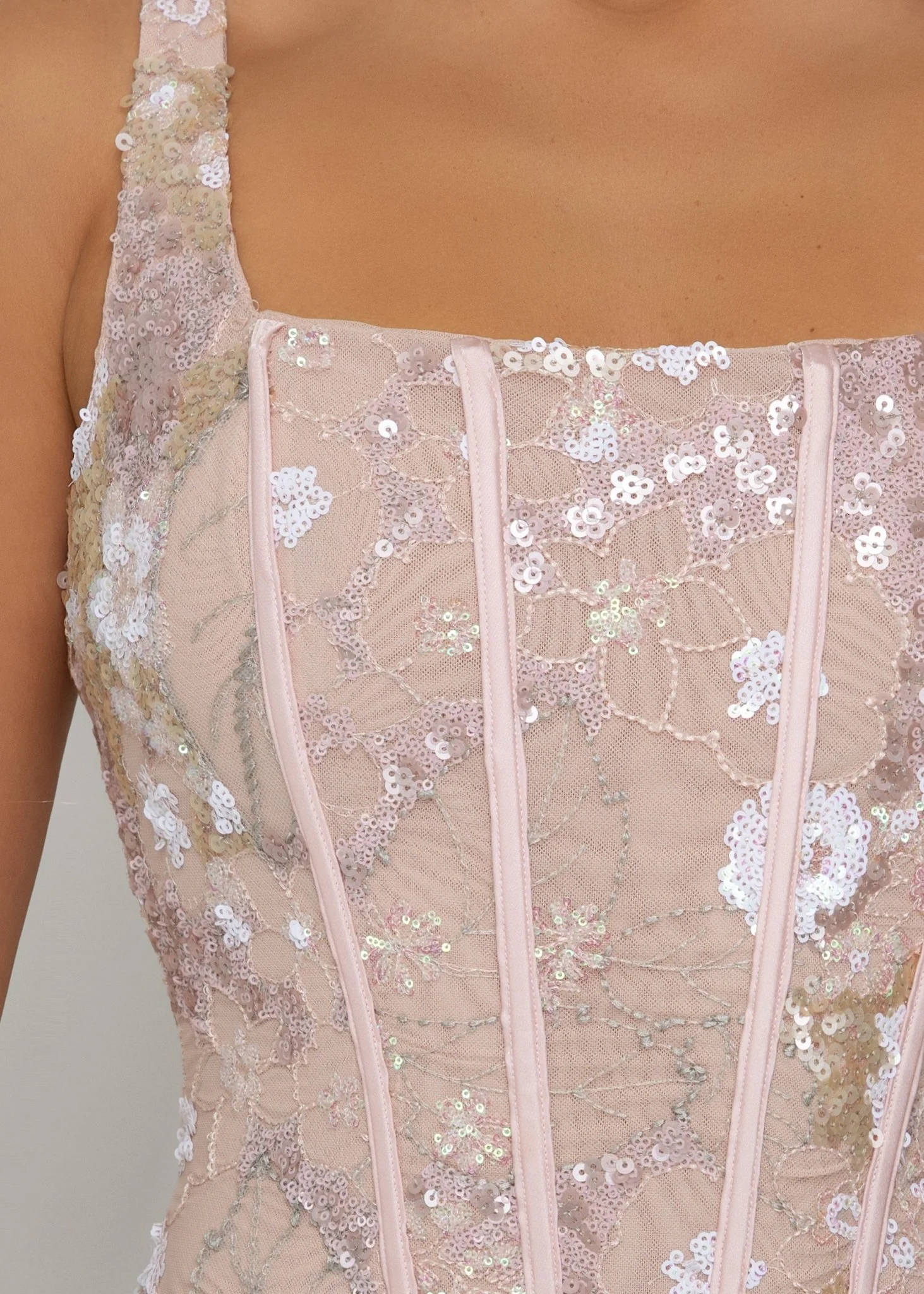 Enchanted Moments Embellished Bodysuit - Pink - Image 5