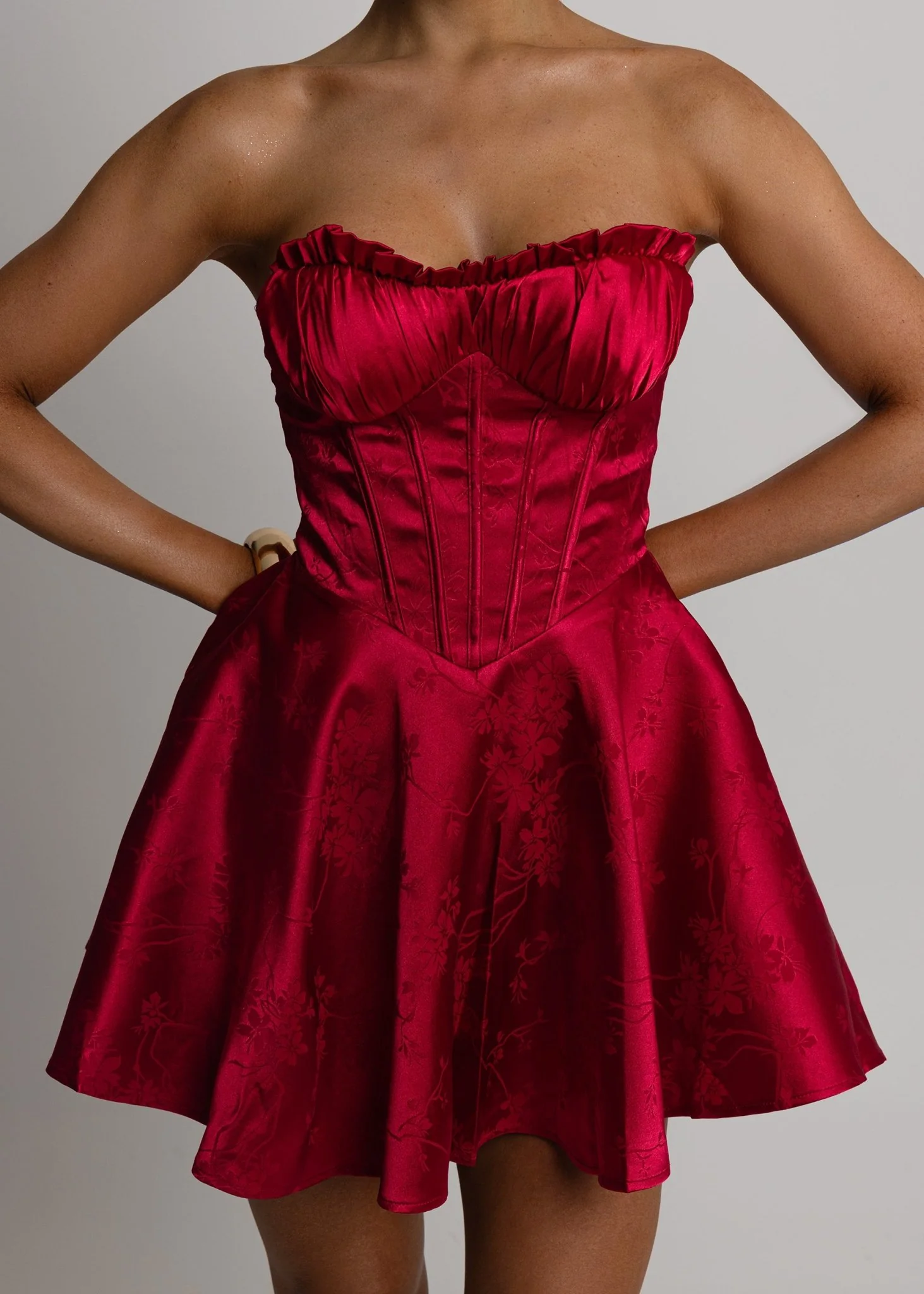 Heartstopper Strapless Mini Dress - Red - Image 3