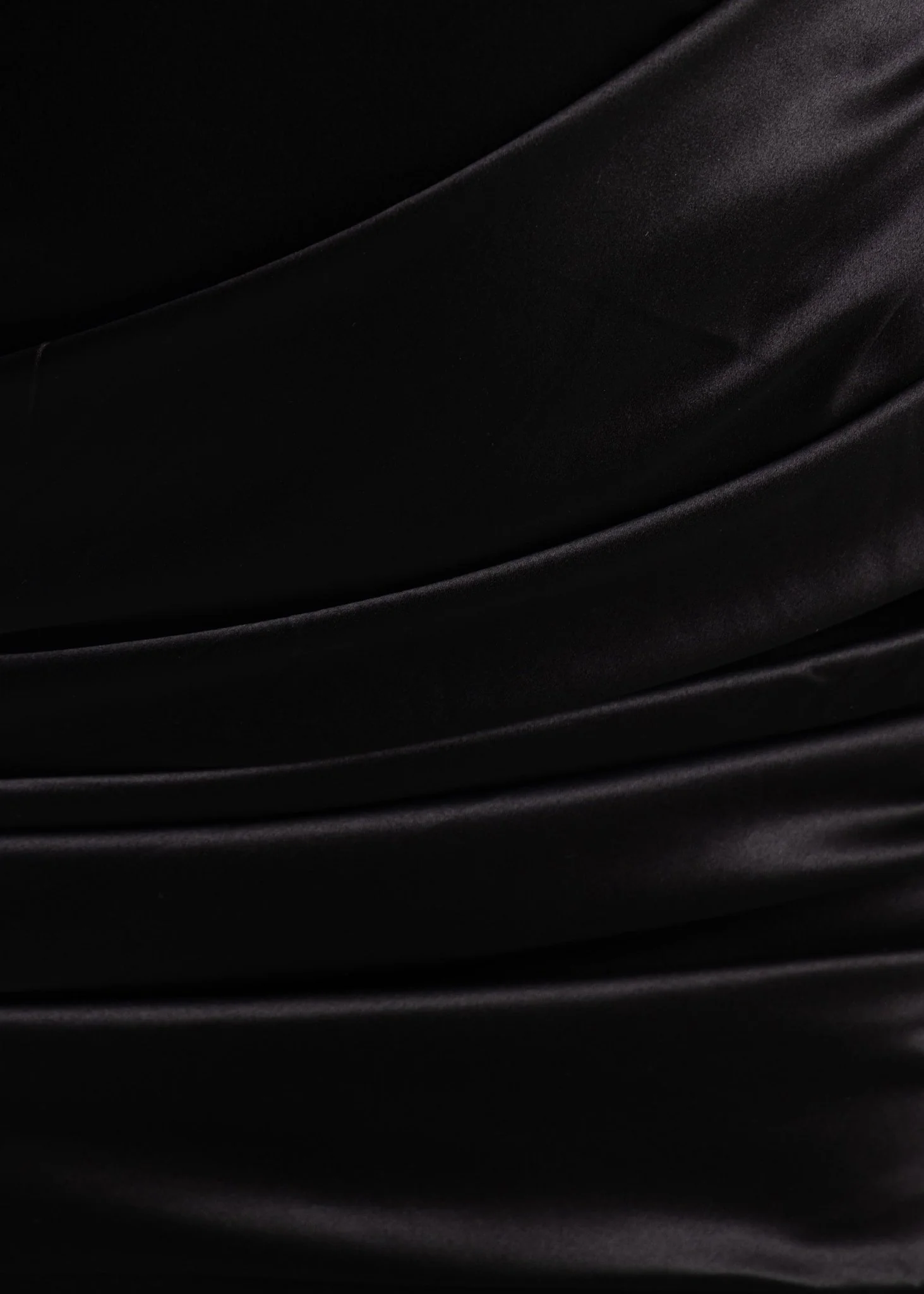 Hold The Moment Cowl Satin Mini Dress - Black - Image 5