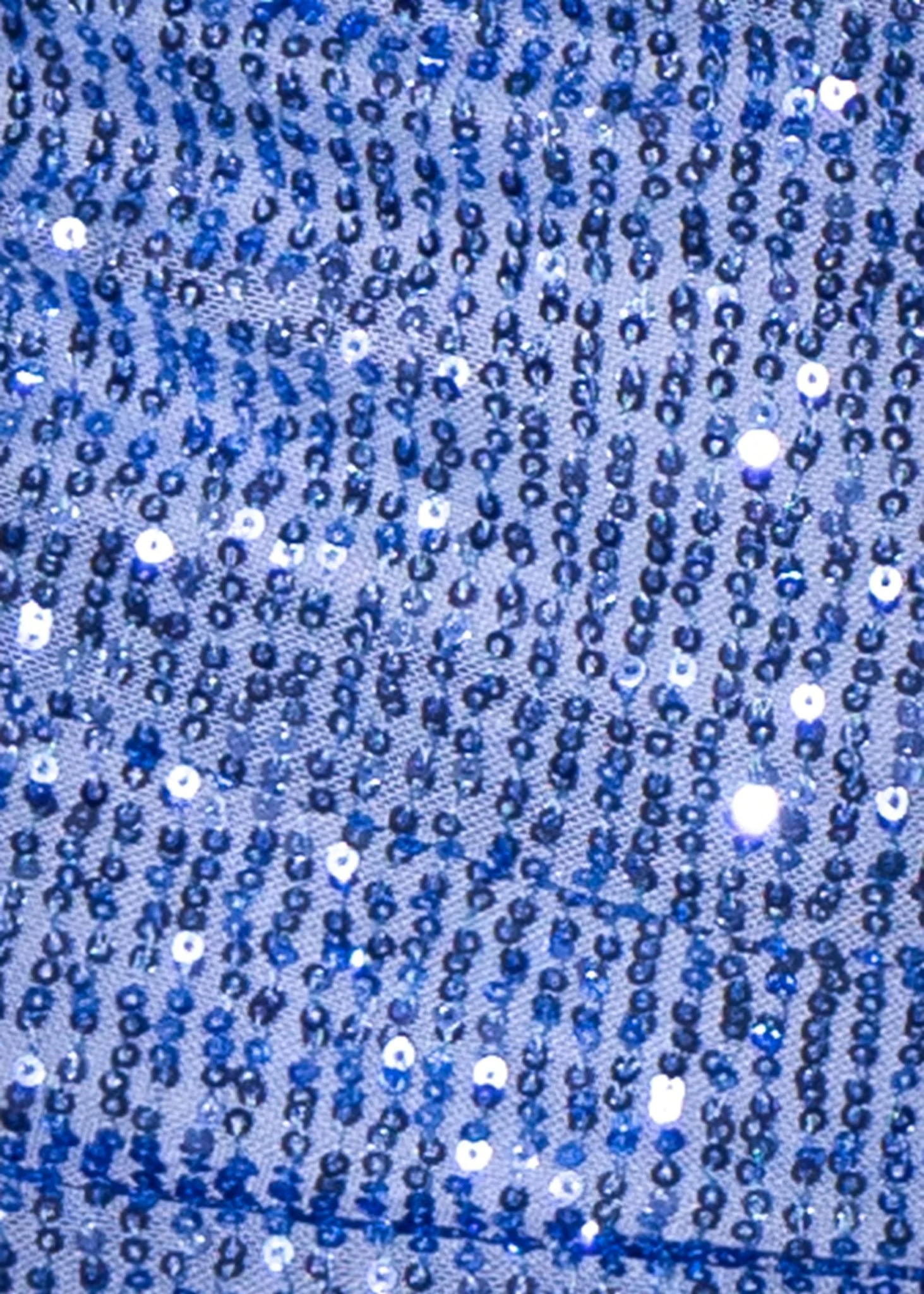 Iconic Fantasy Cowl Neck Sequin Mini Dress - Blue - Image 3