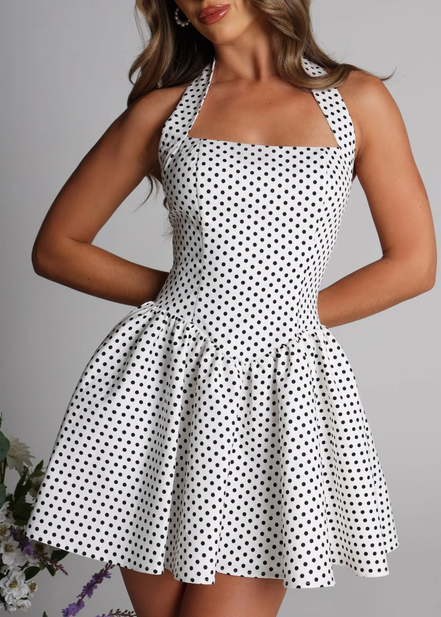 Lift You Up A-Line Mini Dress - Polka Dot - Image 4