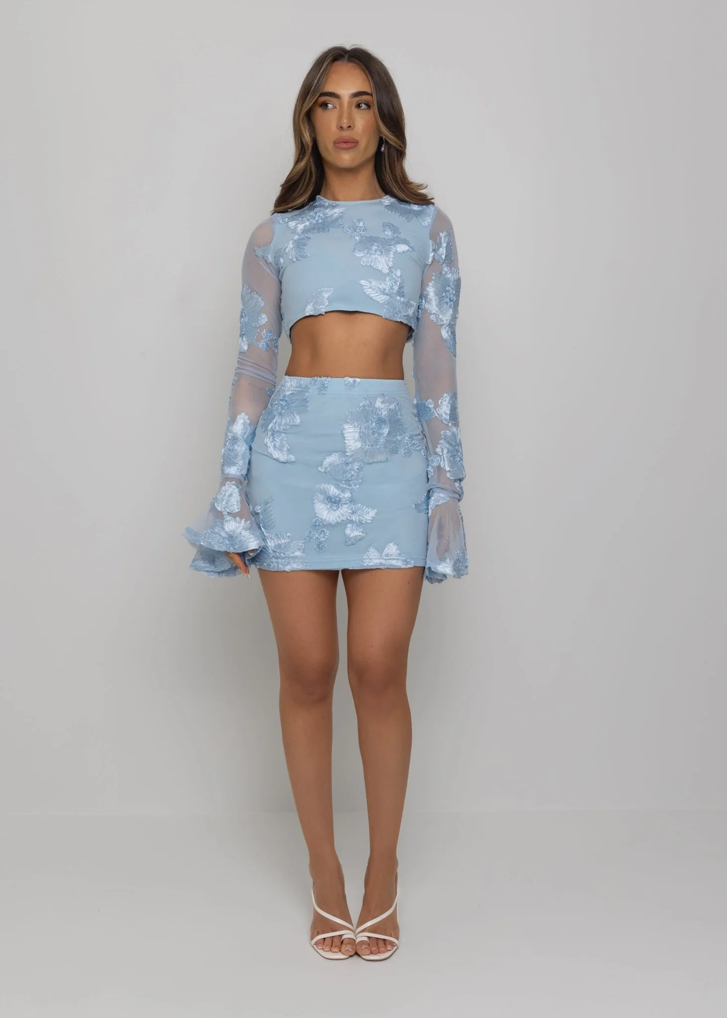 Love Ignited Long Sleeve Two Piece - Blue - Image 5