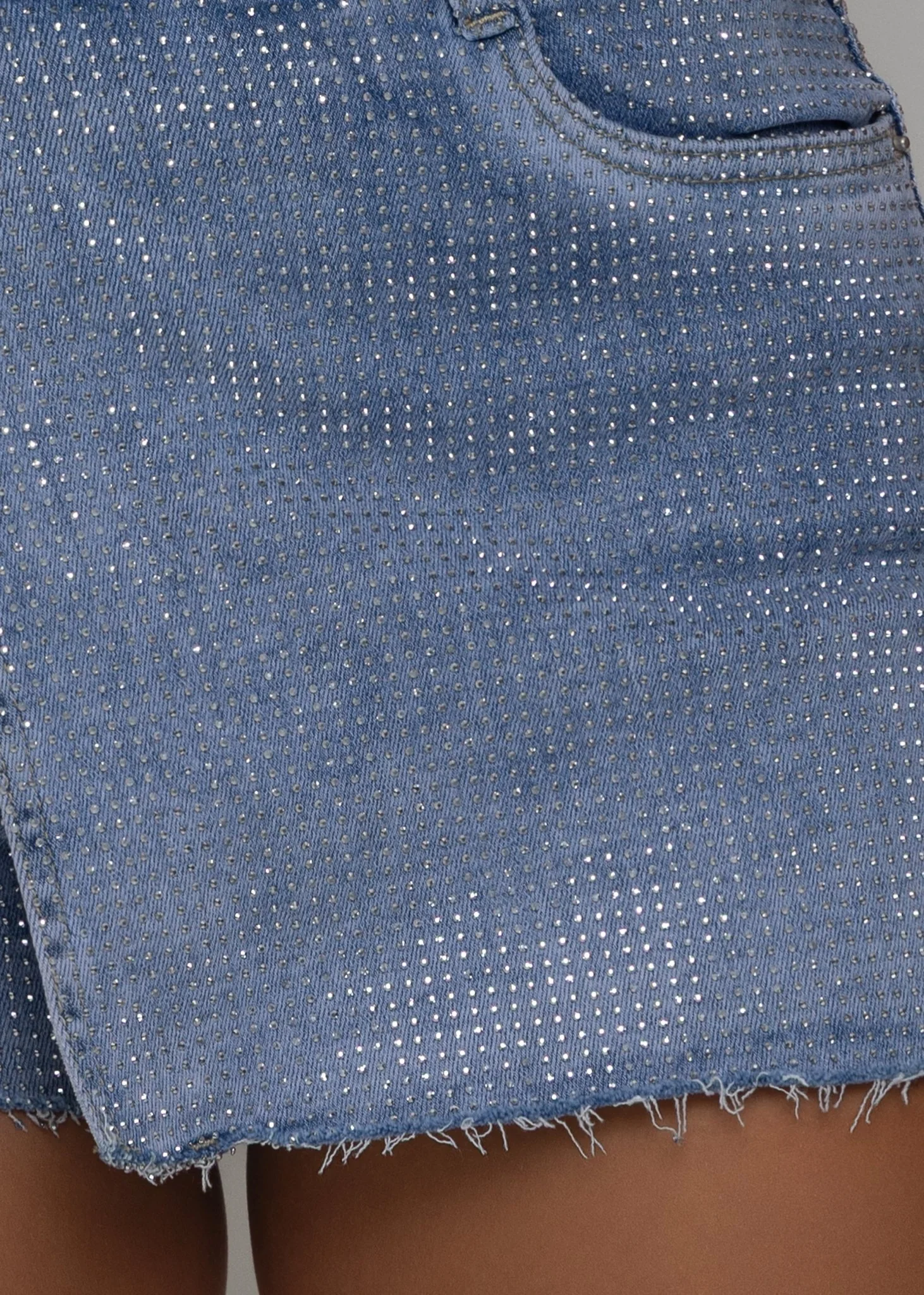 Lowkey Love Diamante Skort - Blue - Image 6