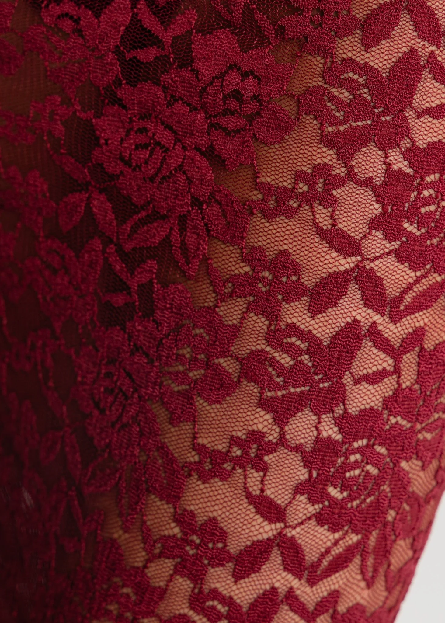 Opulent Dreams Lace Two Piece - Burgundy - Image 4