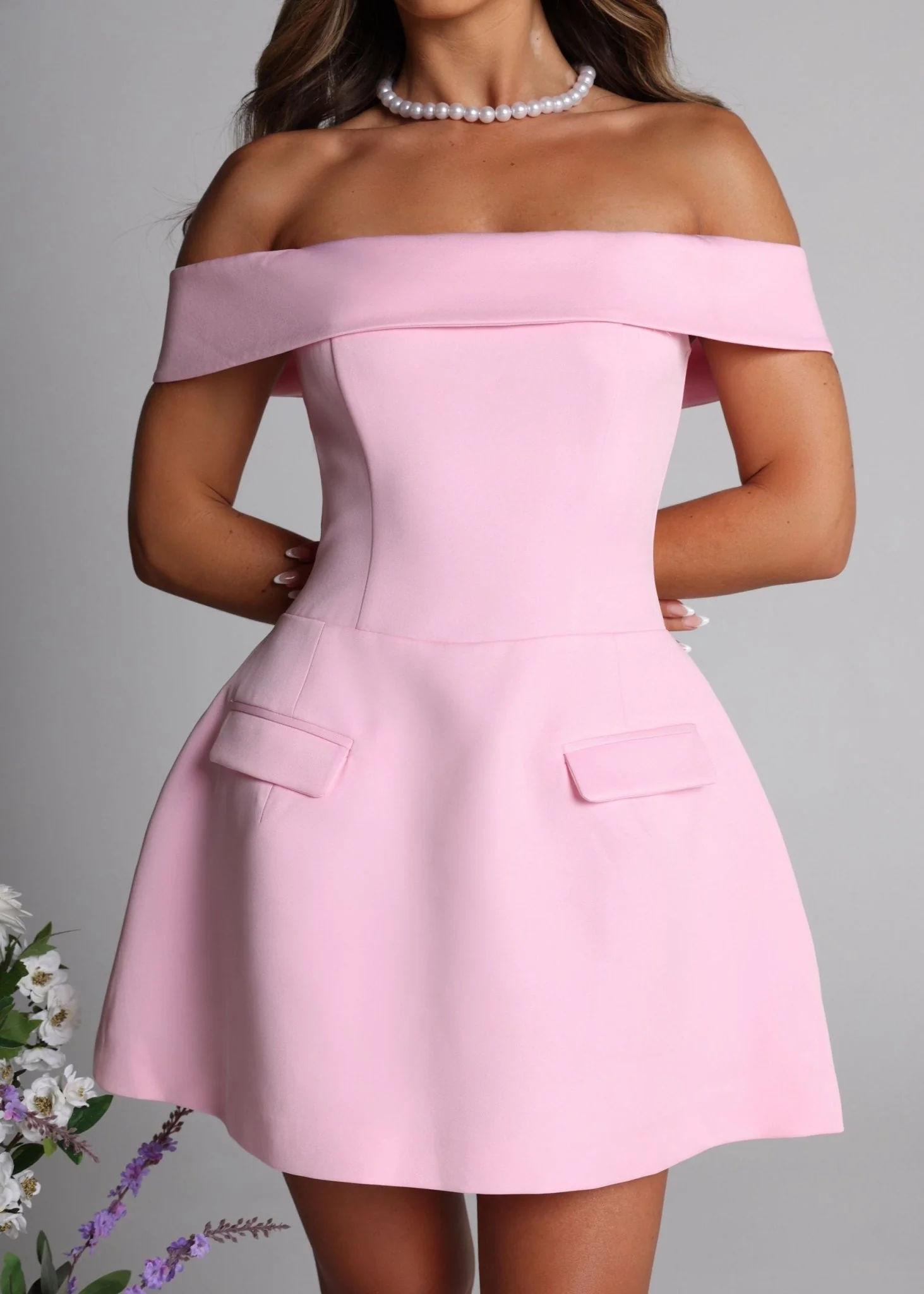 Resist Me Structured Mini Dress - Pink - Image 8