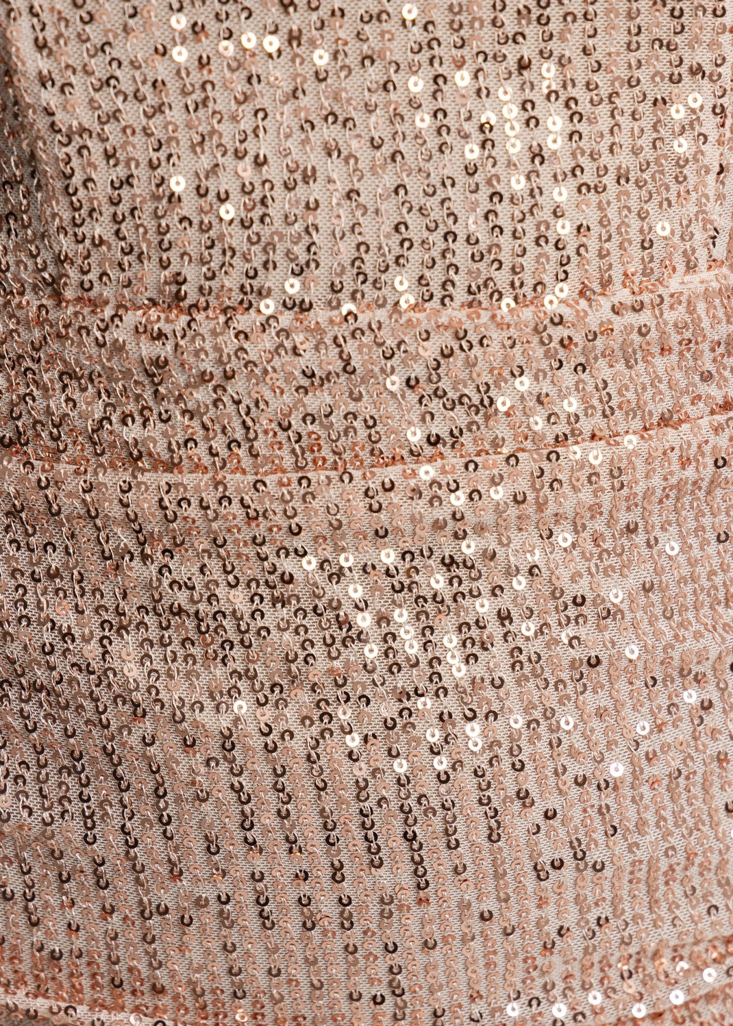 The Night of Nights Cowl Neck Sequin Midi Dress - Rose Gold - Image 3