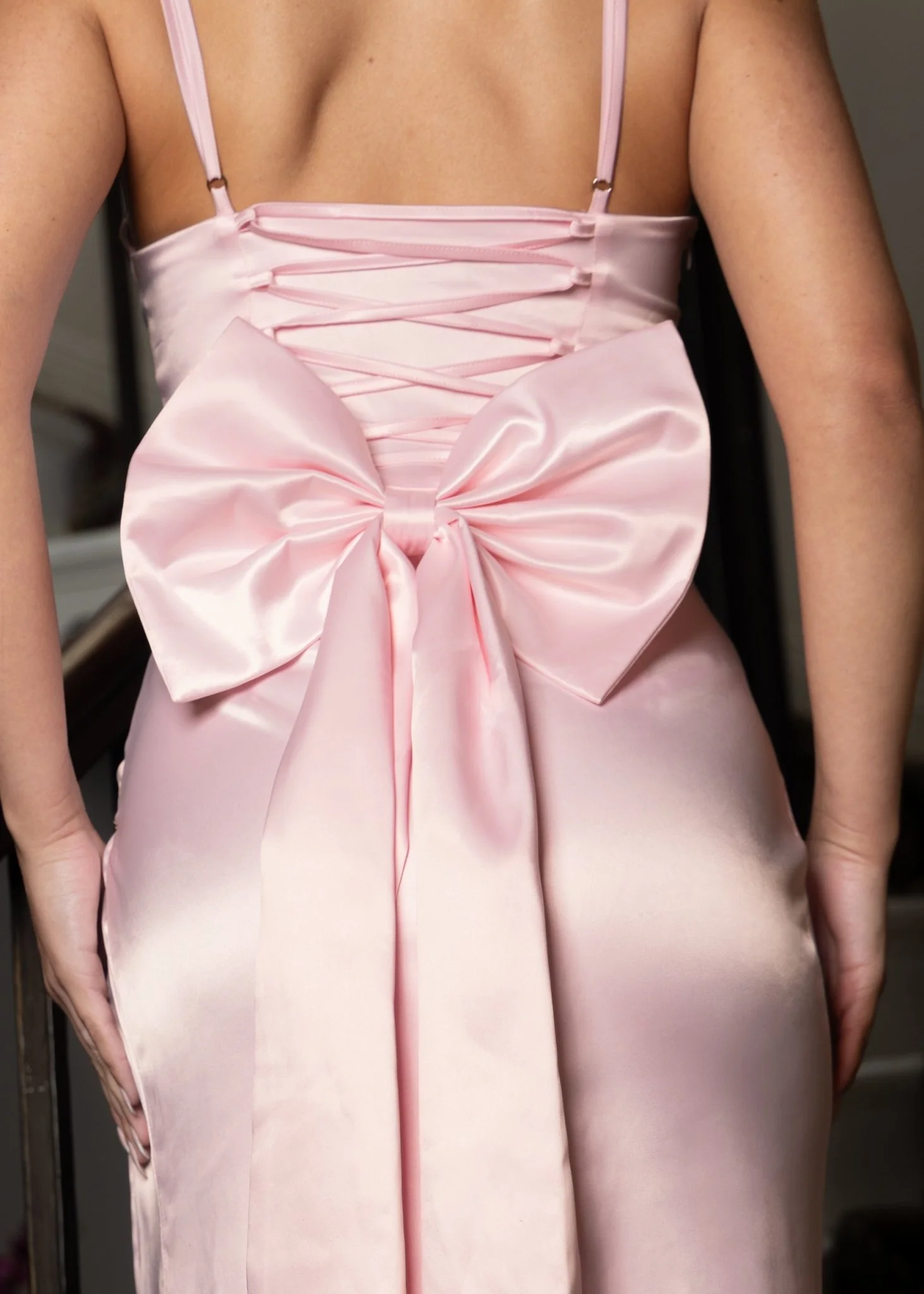 Timeless Statement Bow Gown - Pink - Image 3