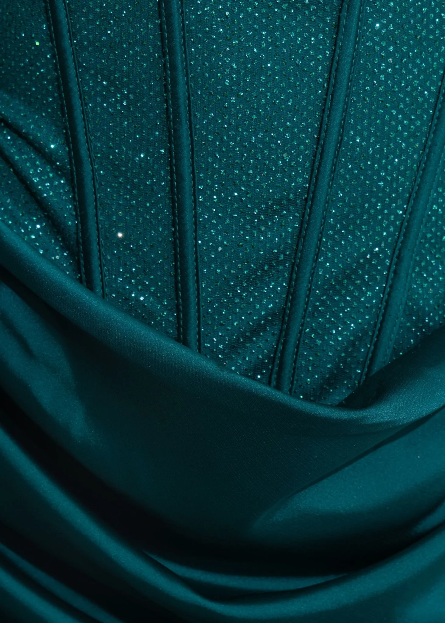 Your Temptation Glitter Mini Dress - Teal - Image 3